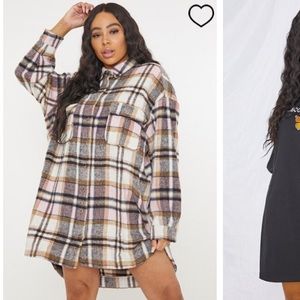 Missguided plus oversized shirt dress